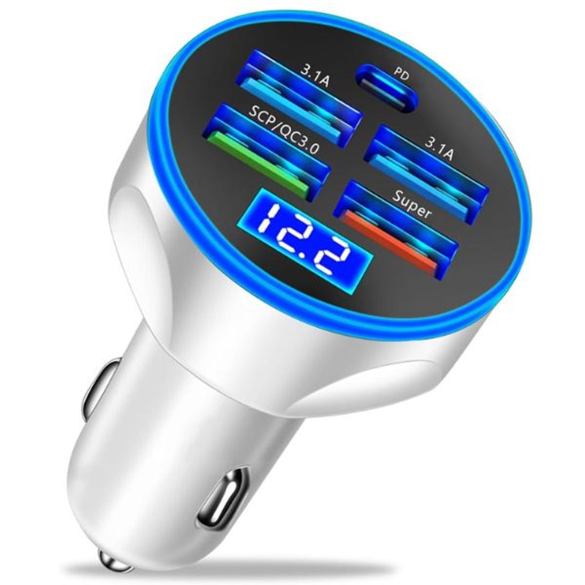 GENERICO - ADAPTADOR DE CARRO CON 5 ENTRADAS