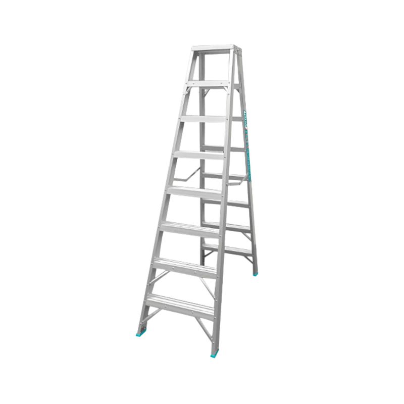TOTAL TOOLS - Escalera tijera doble acceso 8 peldaños soporta 150Kg Total