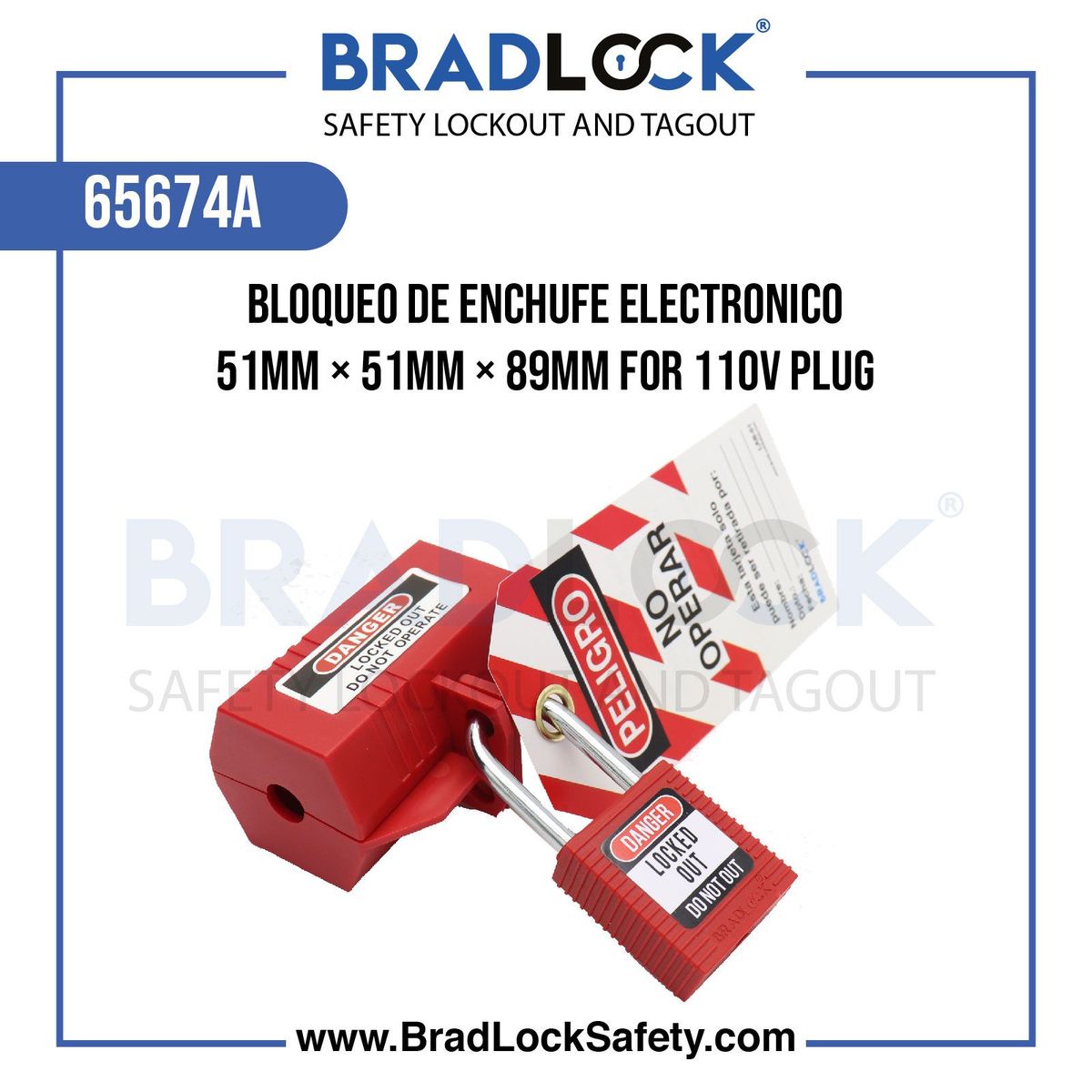 BRADLOCK - Bloqueo de Enchufe Eléctrico Chico
