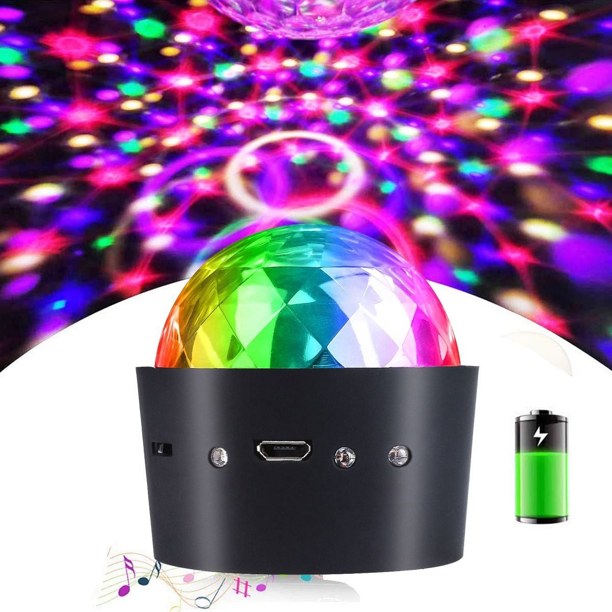HOME NEAT - Home-Neat Mini Bola de Discoteca LED Iluminacion Luces Fiesta