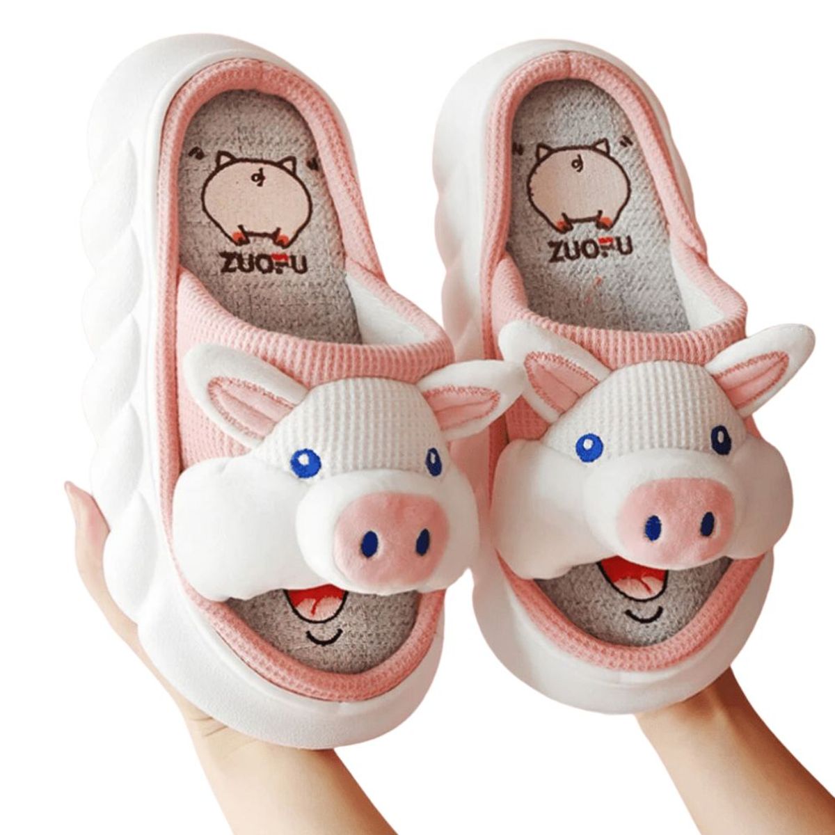 GENERICO - Pantuflas sandalias Kawaii cerdito