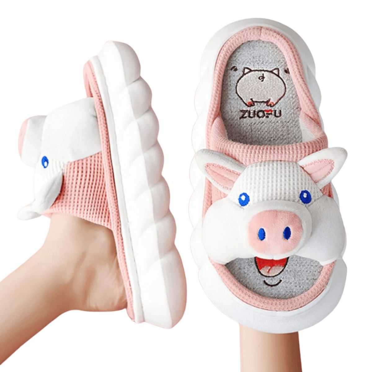 GENERICO - Pantuflas sandalias Kawaii cerdito