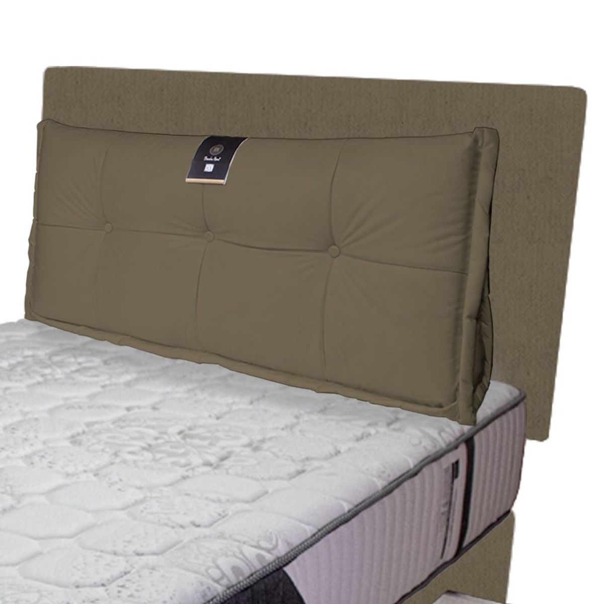 BARAKA HOME - Dormitorio Pocket Vip + 4 Caj. 2 Plz + Cabecera + Cojin - Beige Oscuro