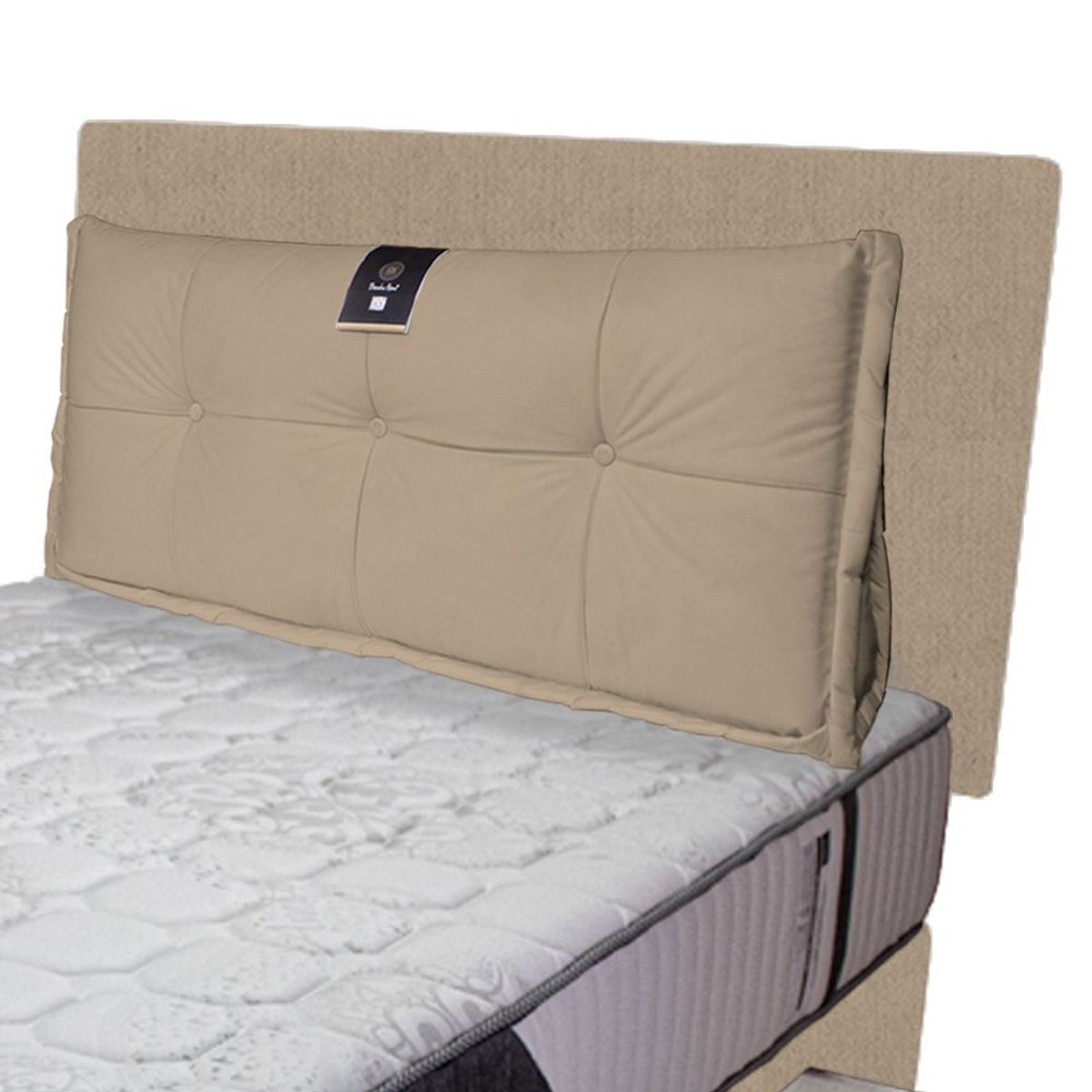 BARAKA HOME - Dormitorio Pocket Vip + 4 Caj. 2 Plz + Cabecera + Cojin - Beige Claro
