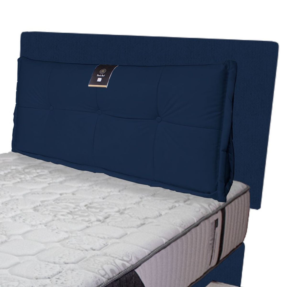 BARAKA HOME - Dormitorio Pocket Vip + 4 Caj. 2 Plz + Cabecera + Cojin - Azul Marino