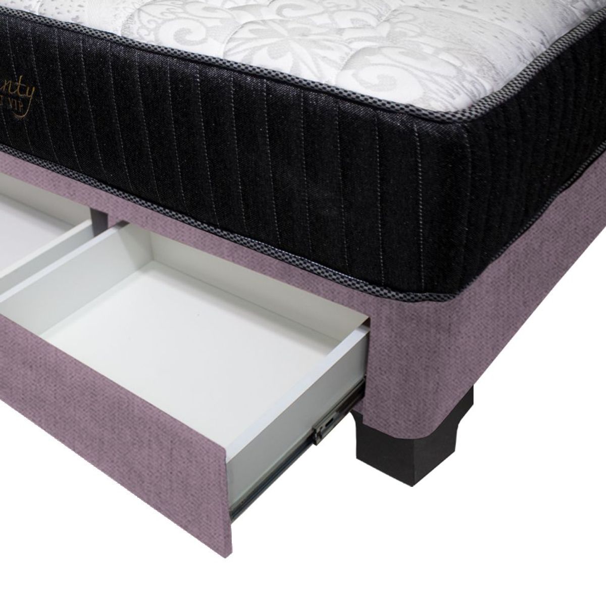 BARAKA HOME - Dormitorio Pocket Vip + 4 Cajones 2 Plz + Cabecera - Lila