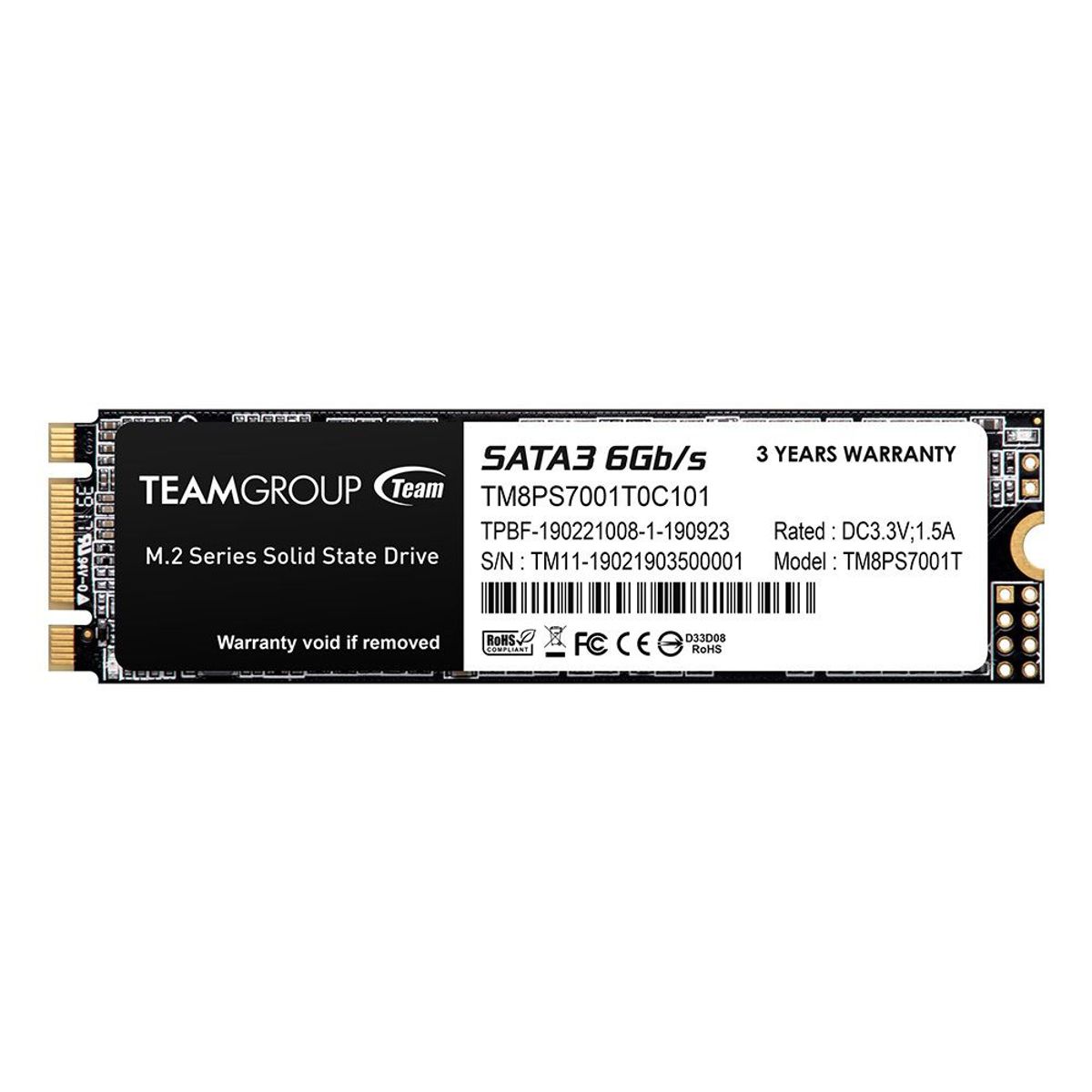 TEAMGROUP - Disco Solido SSD Teamgroup MS30 1TB M2 2280 SATA III TM8PS7001T0C101