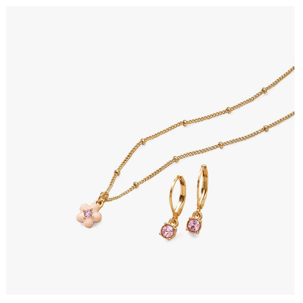 YANBAL - Colección Rosa Pastel Baño de oro 24k cristales Largo 40cm