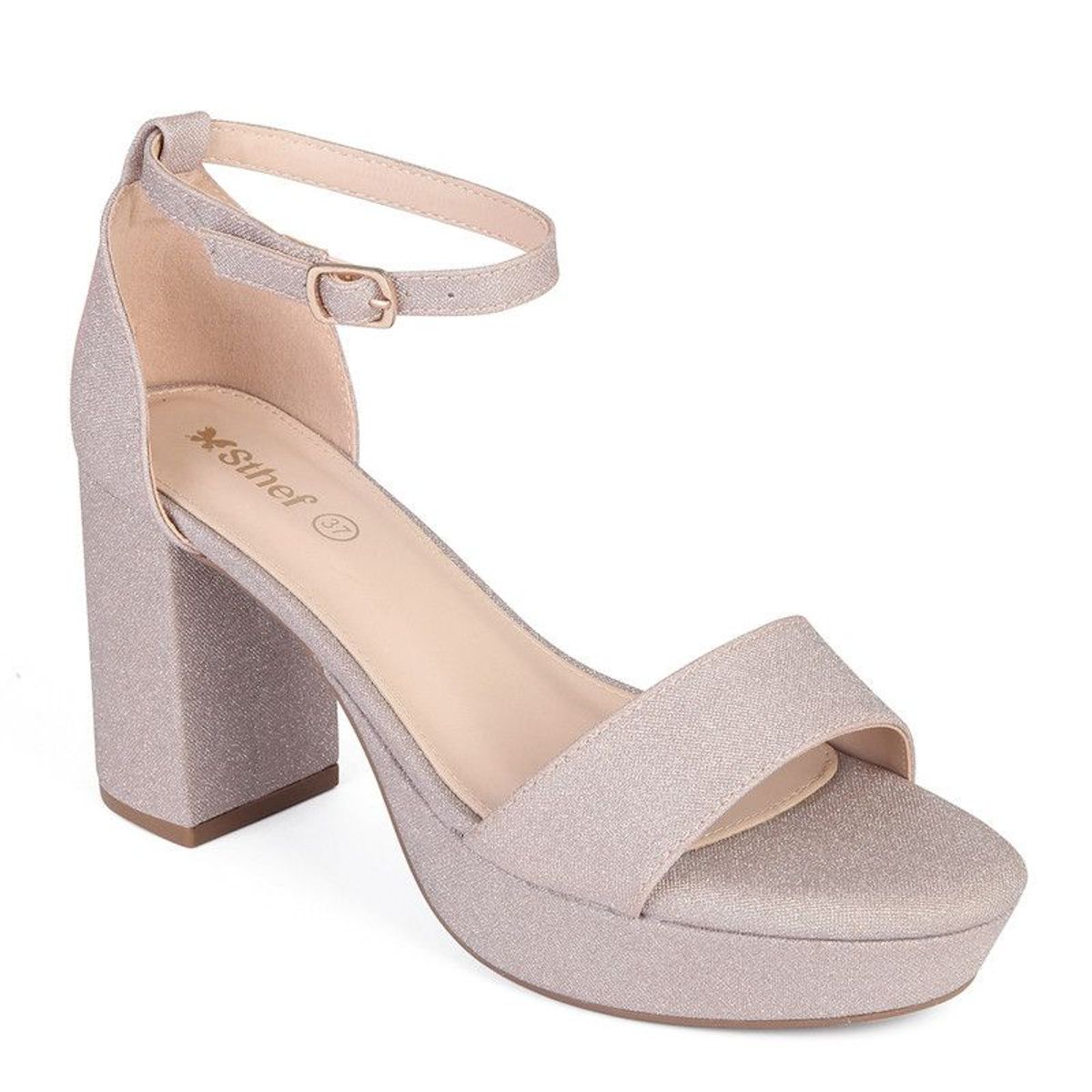 STHEF - Sandalias de Vestir DAMA STHEF 7906 CHAMPAGNE