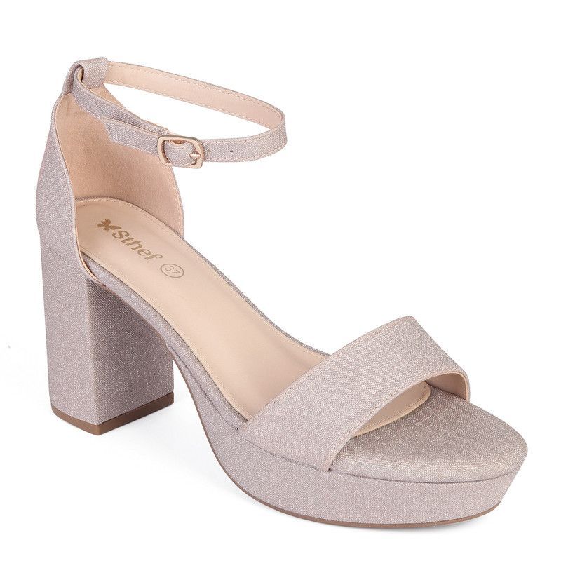 STHEF - Sandalias de Vestir DAMA STHEF 7906 CHAMPAGNE