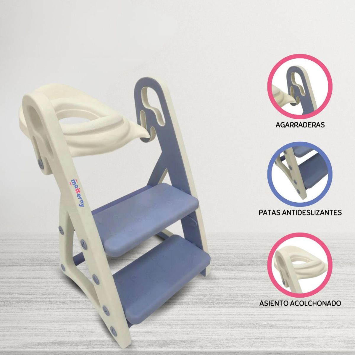 INFANTI - Escalera con Adaptador de Baño »POTTY» Blue