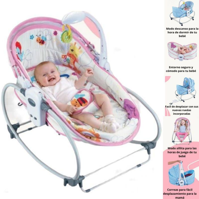 IDEAL - Mecedora para bebé Versatile 6 en 1 Rosado