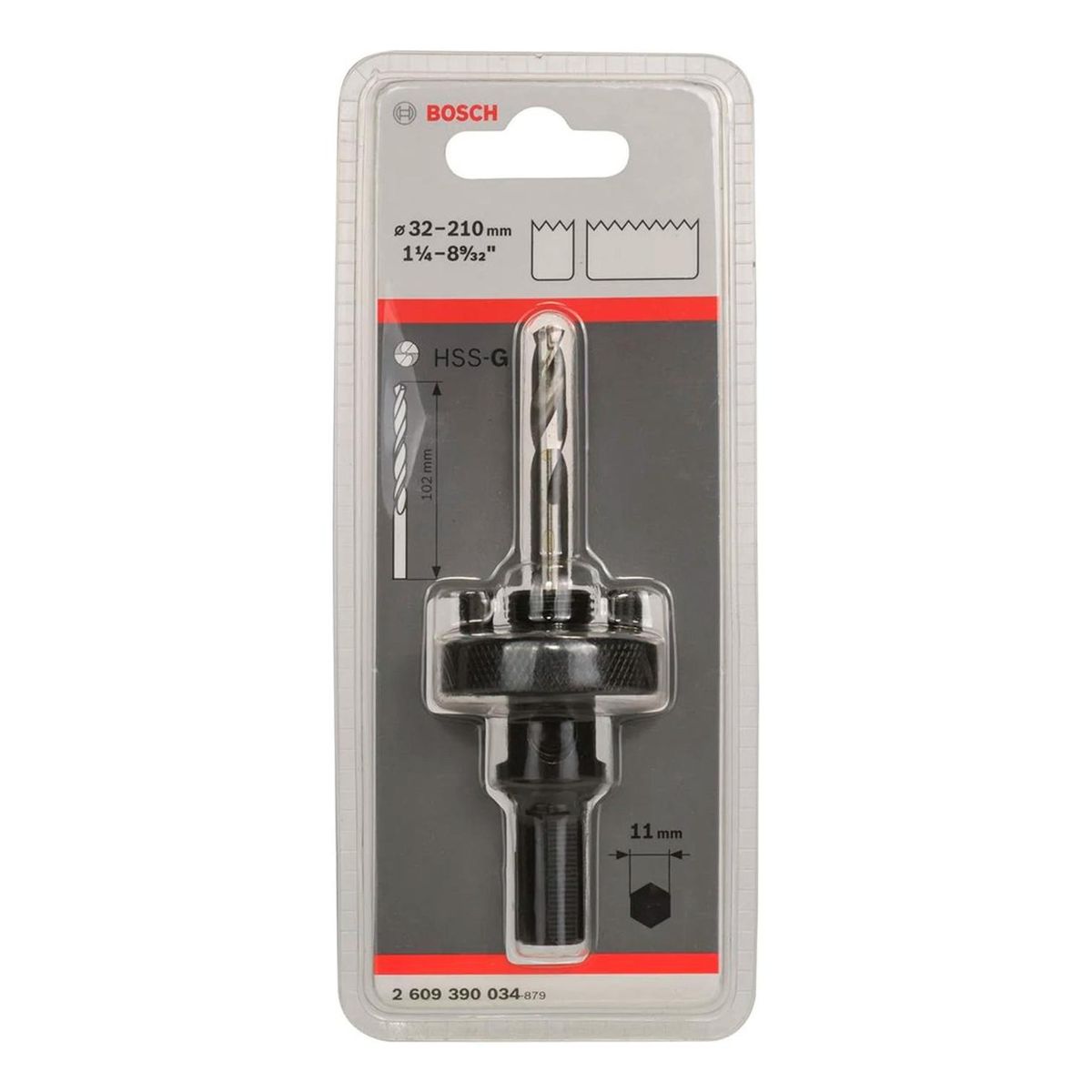 BOSCH - Bosch Mandril para Sierras Copa  1-1/4" A 8  9/32" + Broca