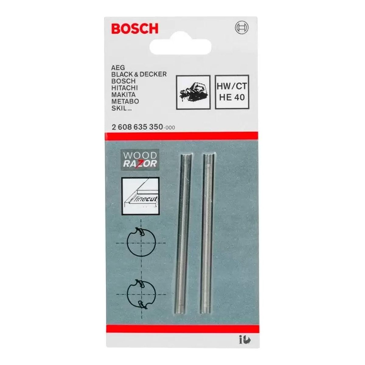 BOSCH - Cuchilla Bosch para Cepillo GHO 20-82 Universal WoodRazor