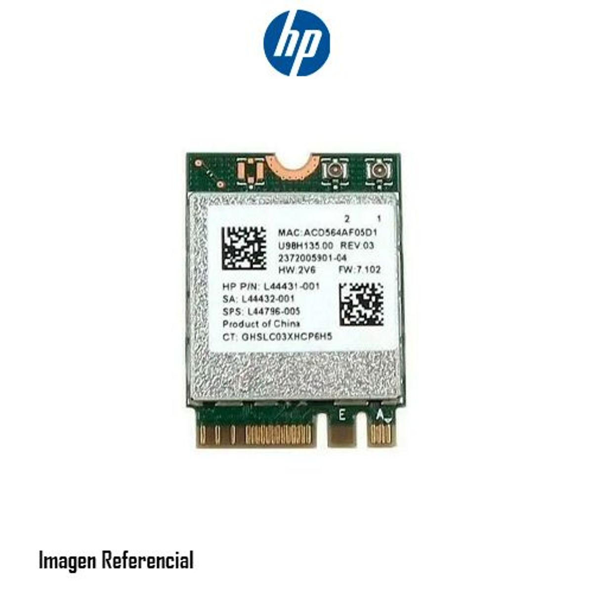 HP - TARJETA WIFI HP REALTEK 802.11AC RTL8822CE PN: L44431-001