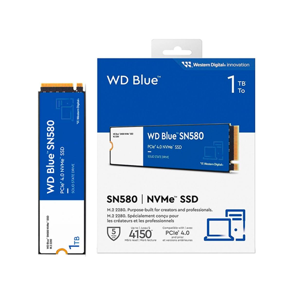 WESTERN DIGITAL - SSD WESTERN DIGITAL SN580 1TB M.2 2280 - P/N: WDS100T3B0E