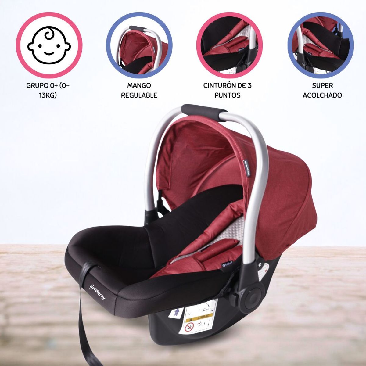 EBABY - Portabebé de Lujo «TERRY» Red