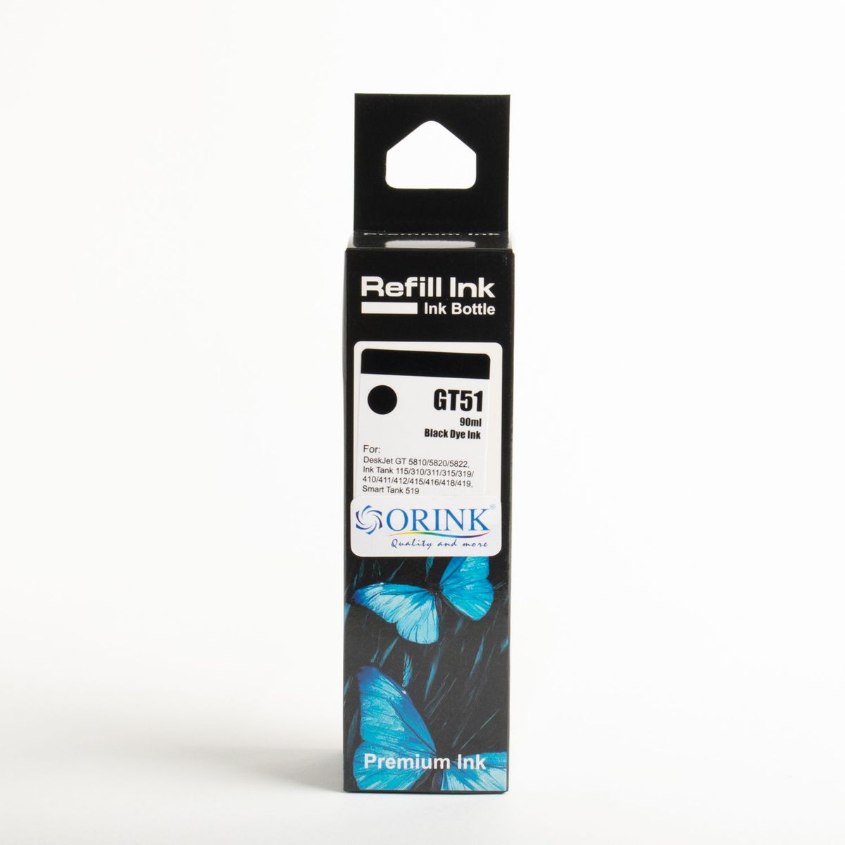 GENERICO - Tinta Compatible ORINK GT51 Black 90 ml