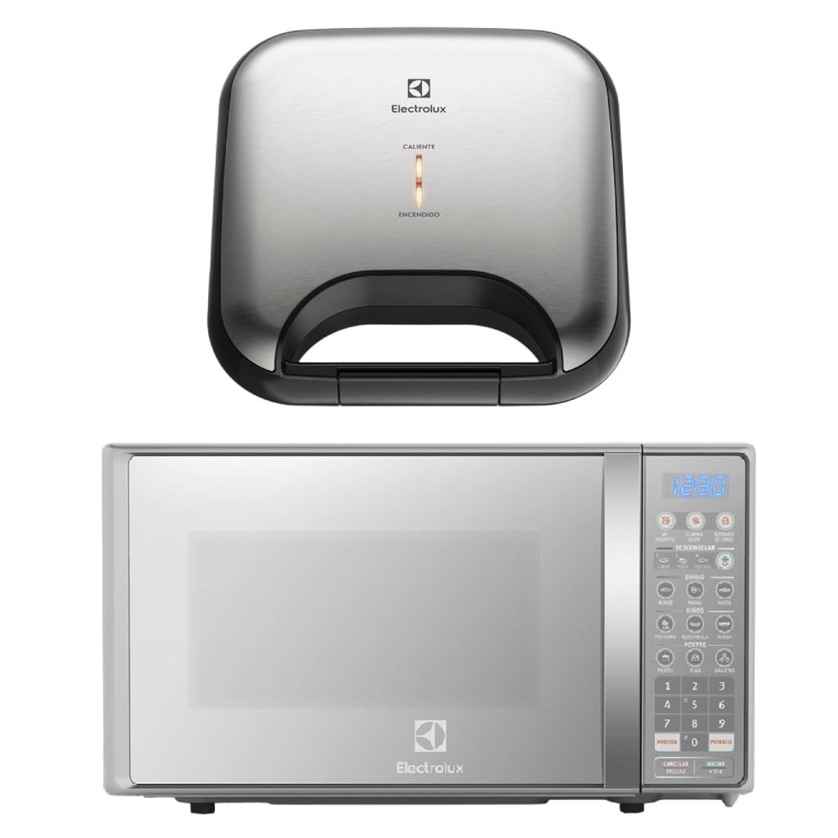 ELECTROLUX - Combo Microondas EMDO20S2GSRUG+Sandwichera Efficient ESG20 Electrolux
