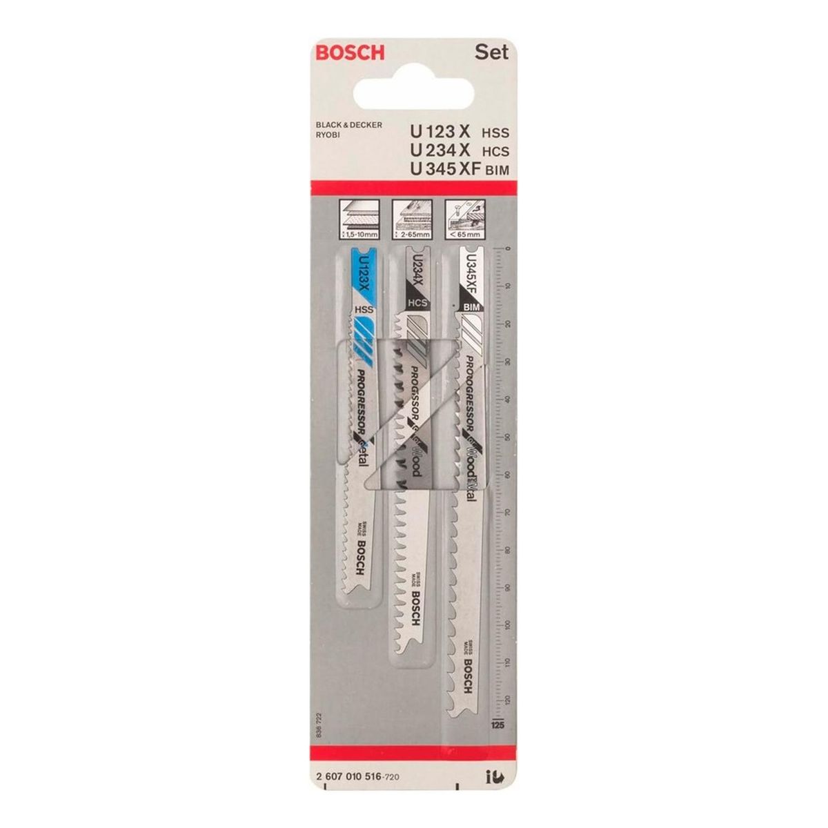 BOSCH - Set Seguetas Metal Y Madera U123 234345