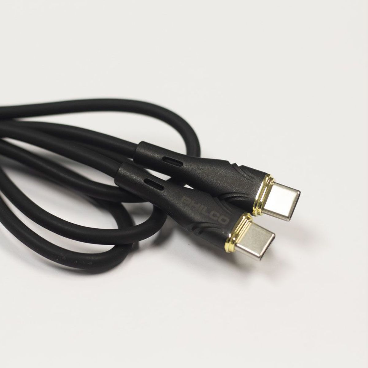 PHILCO - Cable silicona PHILCO C to C  30W FLC2610BK Negro