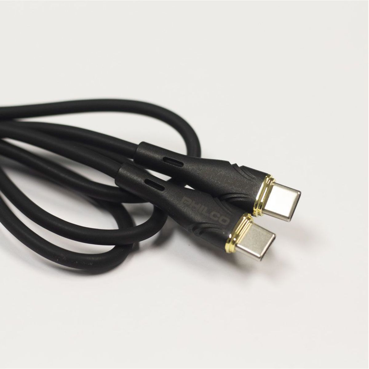 PHILCO - Cable silicona PHILCO C to C  30W FLC2610BK Negro
