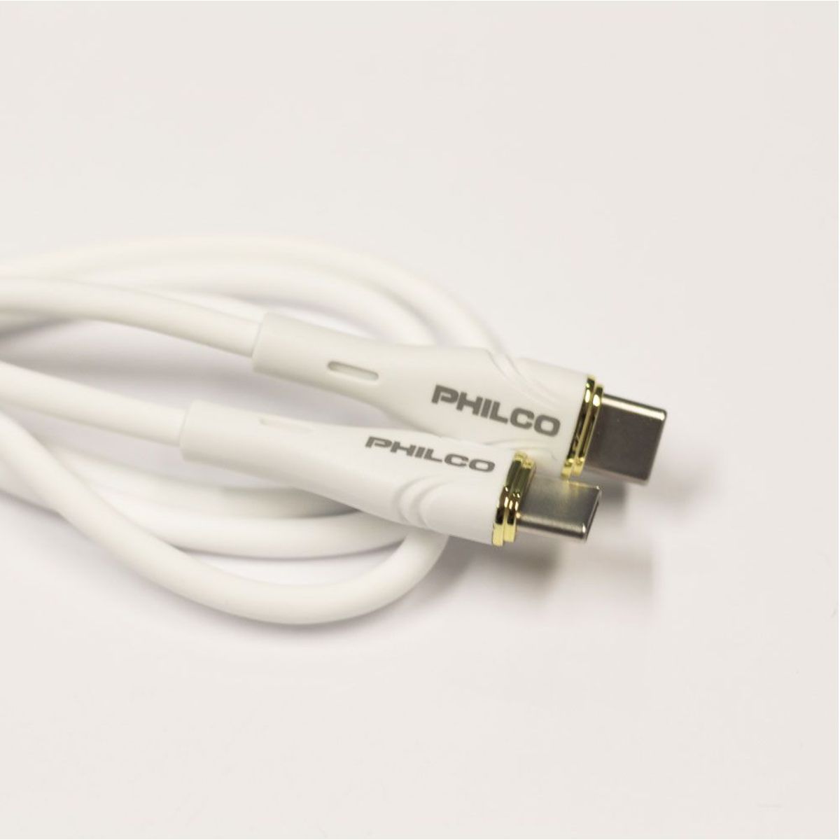 PHILCO - Cable Silicona PHILCO C to C  30W  FLC2610WH Blanco