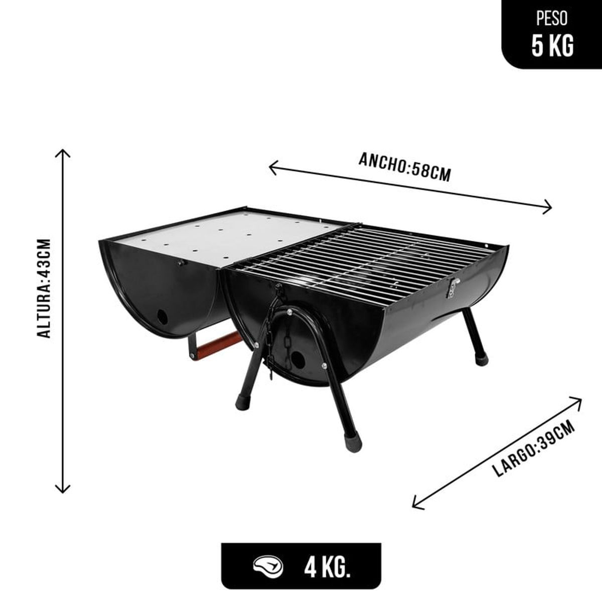 MEAT MASTER - Parrilla Maletín Mixta