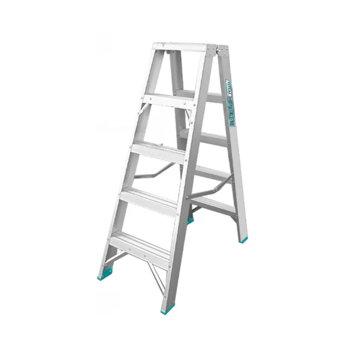 TOTAL TOOLS - Escalera tijera doble acceso 5 peldaños soporta 150Kg Total
