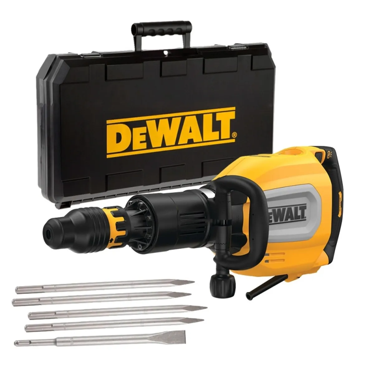 DEWALT - Martillo Demoledor SDS Max 1700W Brushless + 5 Cinceles Dewalt D25911K-K21