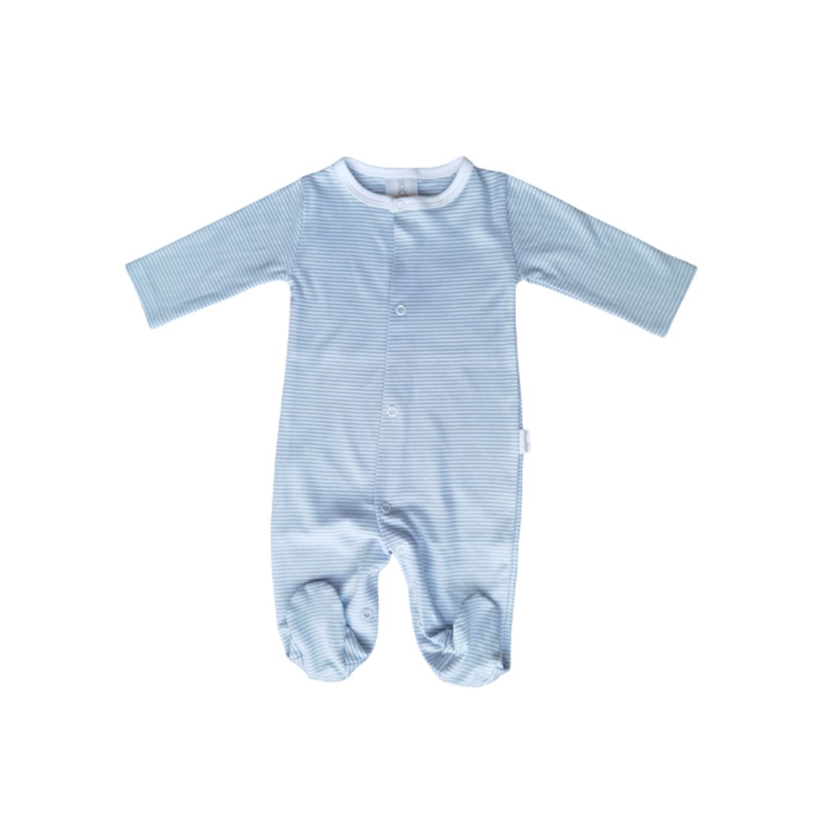 WAWA PIMA - PIJAMA BEBE NIÑO CON PIE LISTADO CELESTE