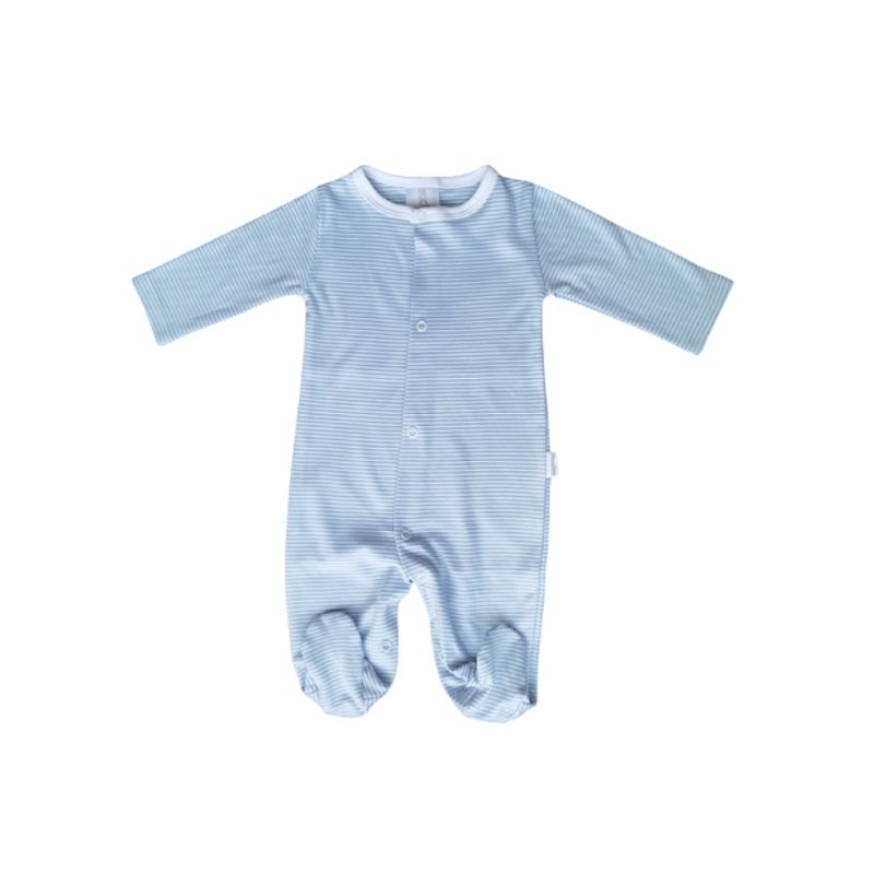 WAWA PIMA - PIJAMA BEBÉ NIÑO LISTADO CELESTE WAWAPIMA 100% ALGODON PIMA