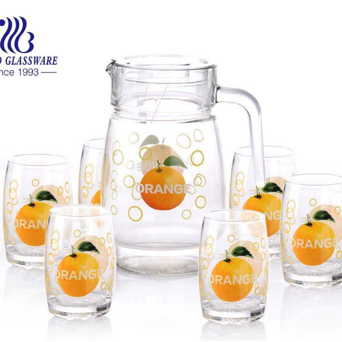 GENERICO - jarra con vaso juego de 6 vasos y jarra con diseño