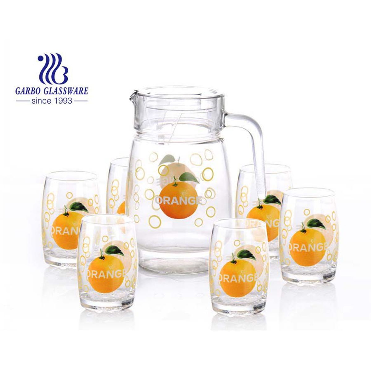 GENERICO - jarra con vaso juego de 6 vasos y jarra con diseño