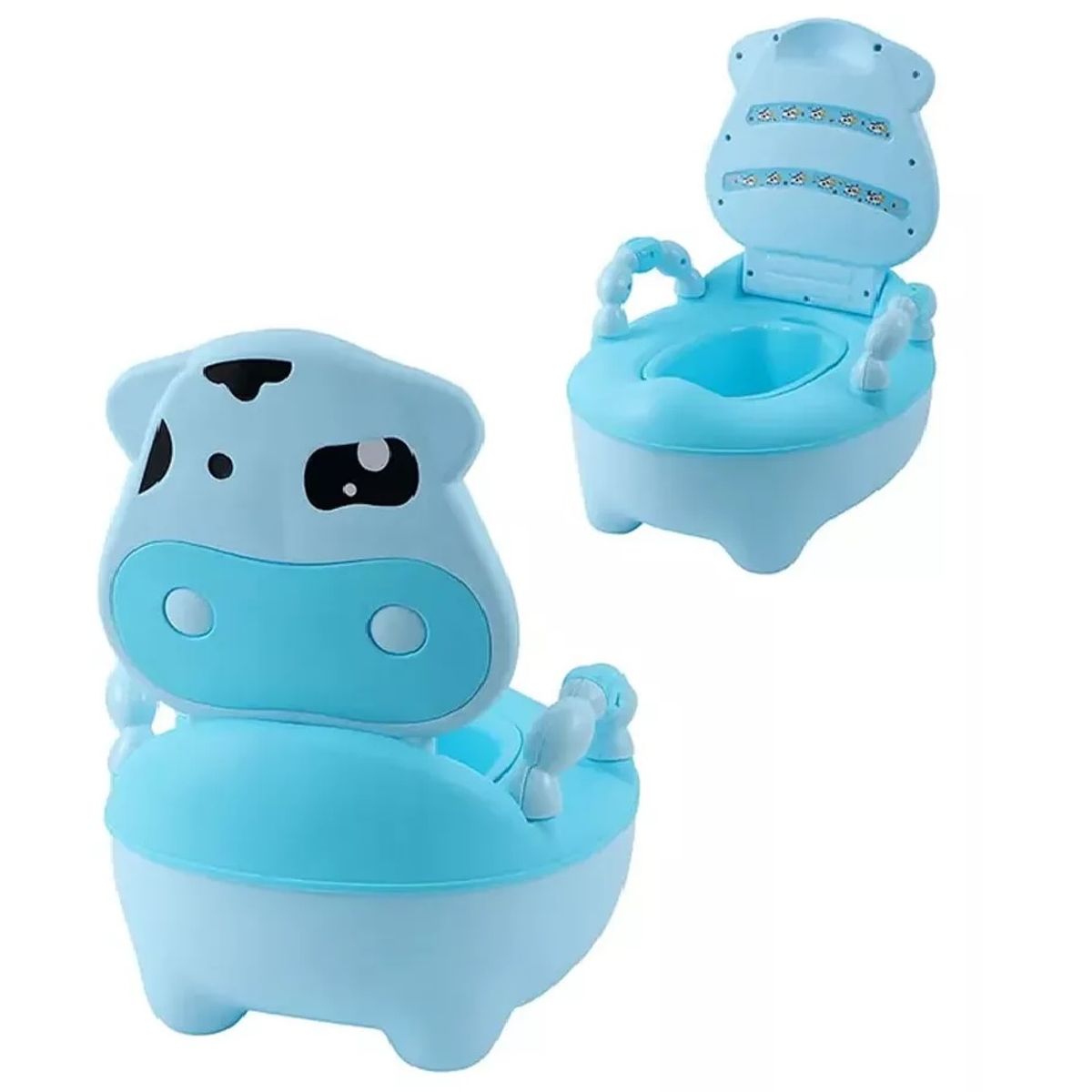 GENERICO - Bacín de Entrenamiento para Bebé Niños Vaquita Celeste