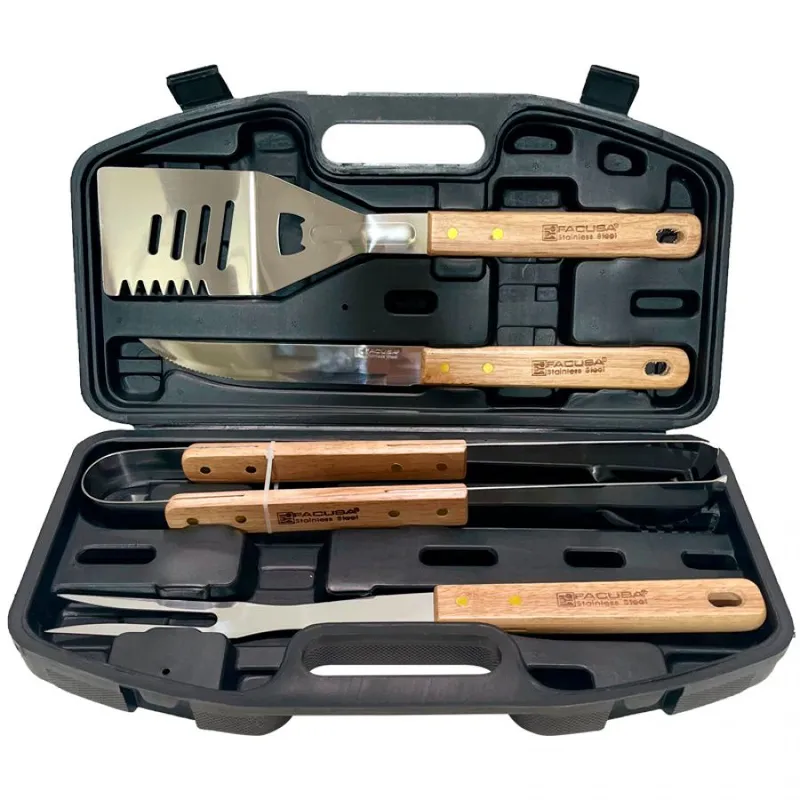 FACUSA - Kit parrillero Facusa - Set parrillero - Utensilios para parrilla