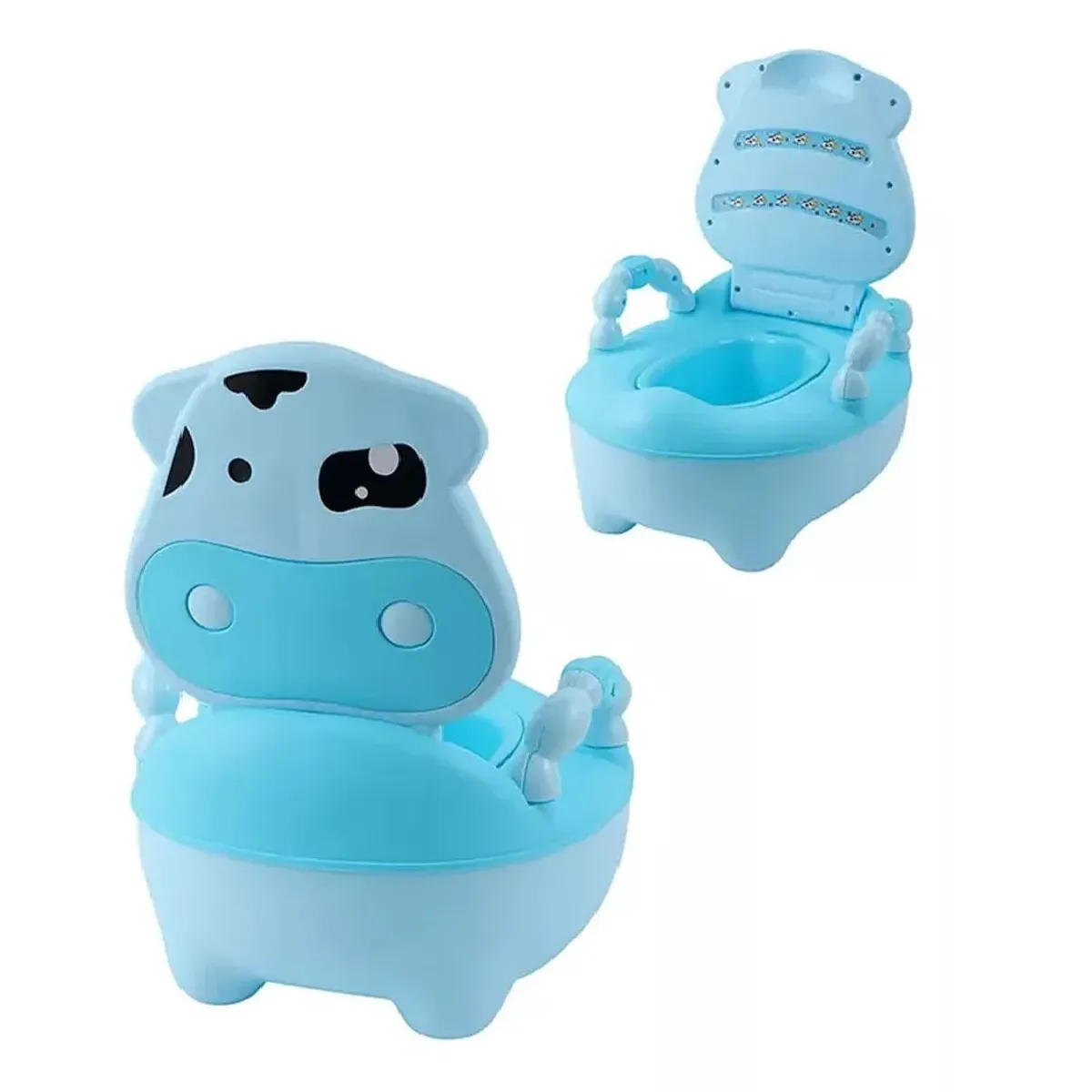 GENERICO - Bacín de Entrenamiento para Bebé Niños Vaquita Celeste