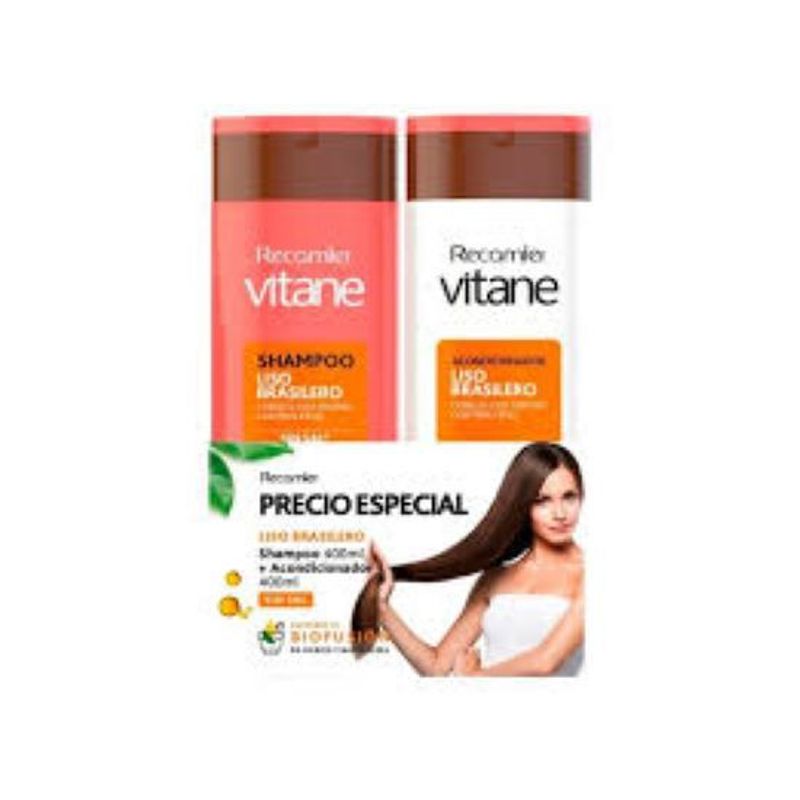 VITANE - Pack shampoo + acond. Liso Brasilero 400 ml