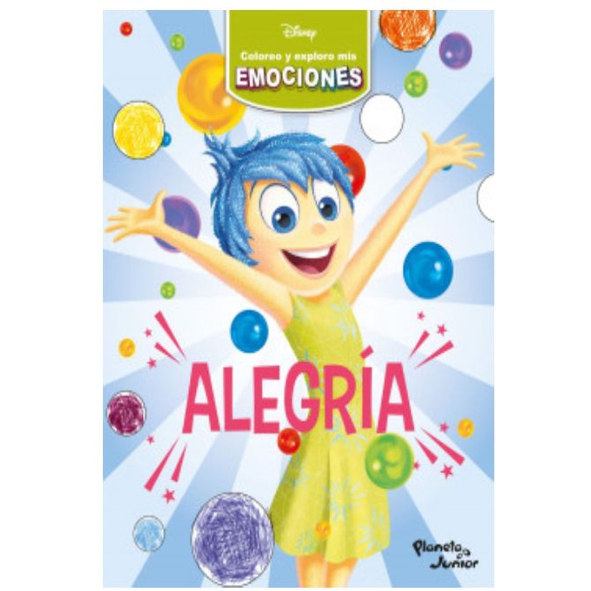 GENERICO - Libro Infantil Coloreo y explora mis emociones Alegria Disney