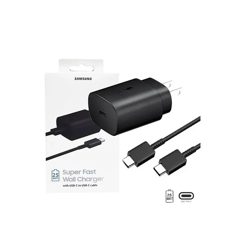 SAMSUNG - Cargador Samsung 25w Carga Súper Rápida S21 mas Cable Usb-C