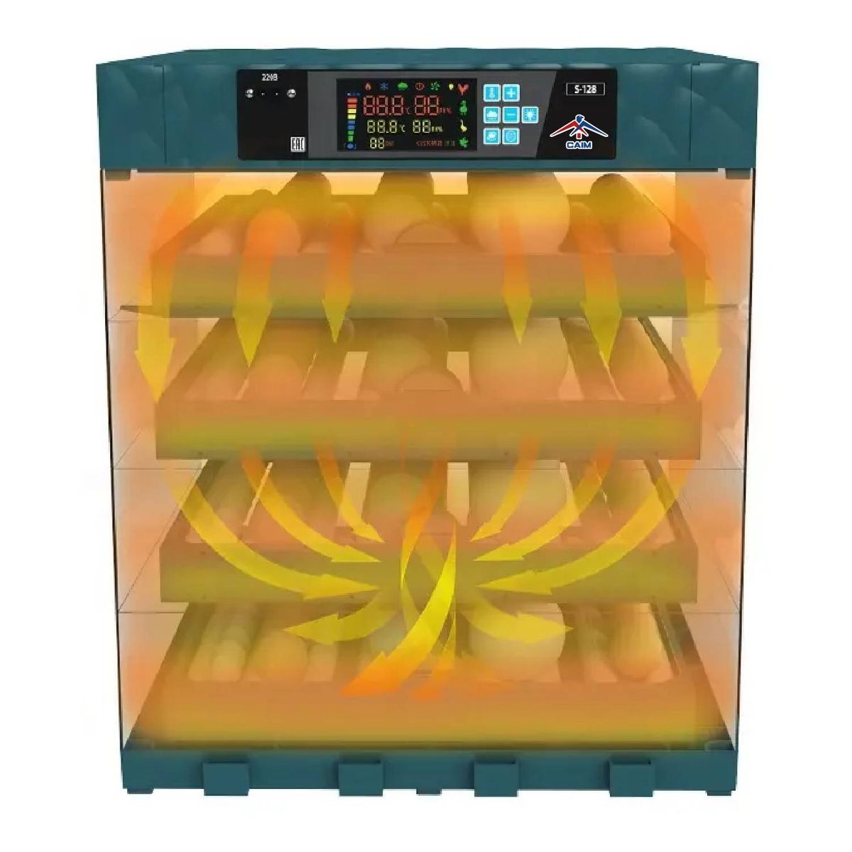 GENERICO - INCUBADORA AUTOMATICA DE 192 HUEVOS 220V - 12v