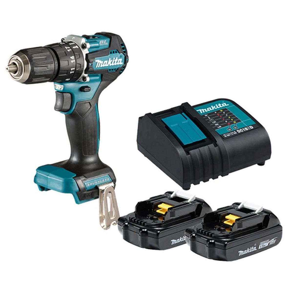 MAKITA - Taladro Percutor DHP487SYX2 + Aspiradora DCL182Z Makita