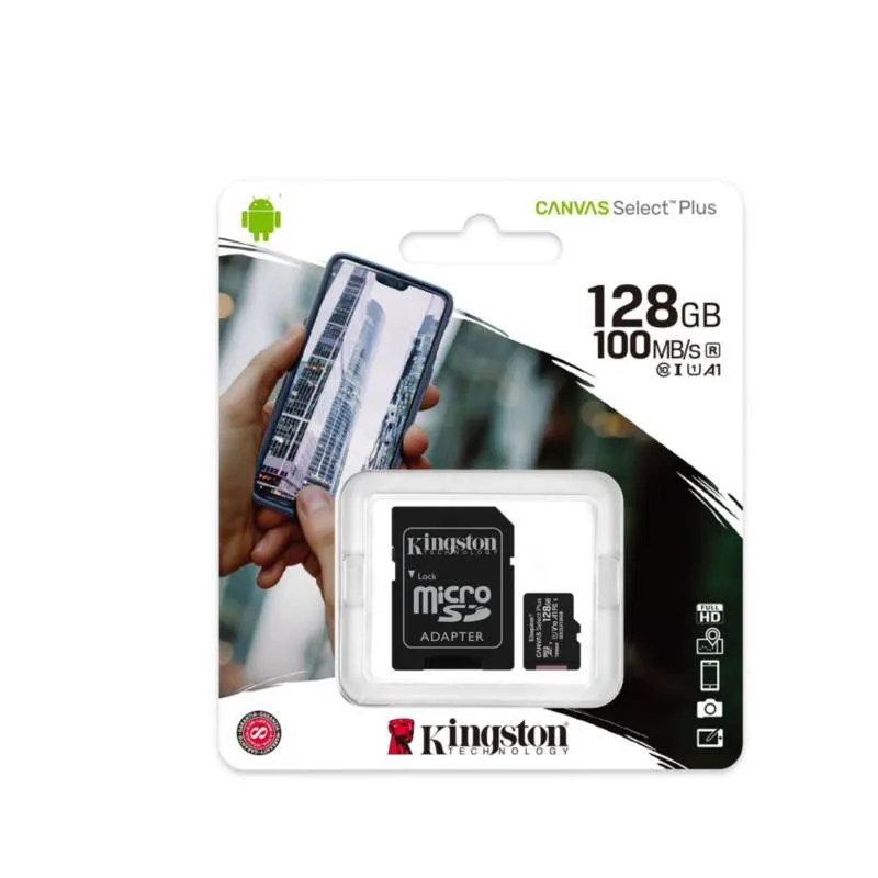 KINGSTON - Memoria Microsd Kingston 128Gb Clase 10 + Adaptador