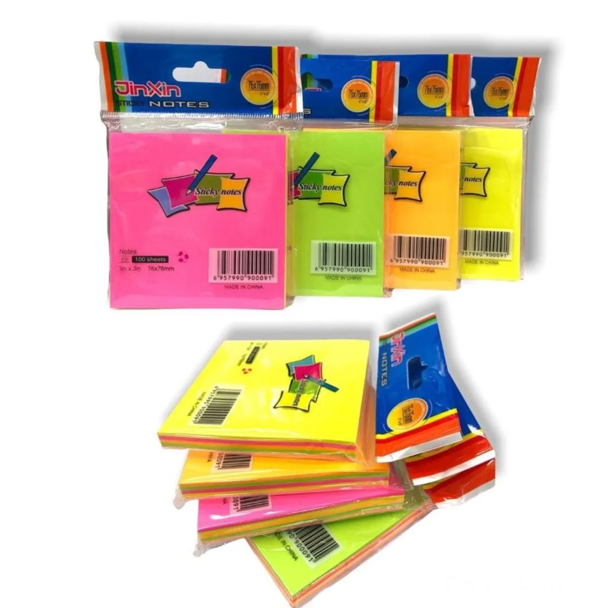 GENERICO - POSIT NOTAS ADHESIVAS - 100 HOJAS NEON