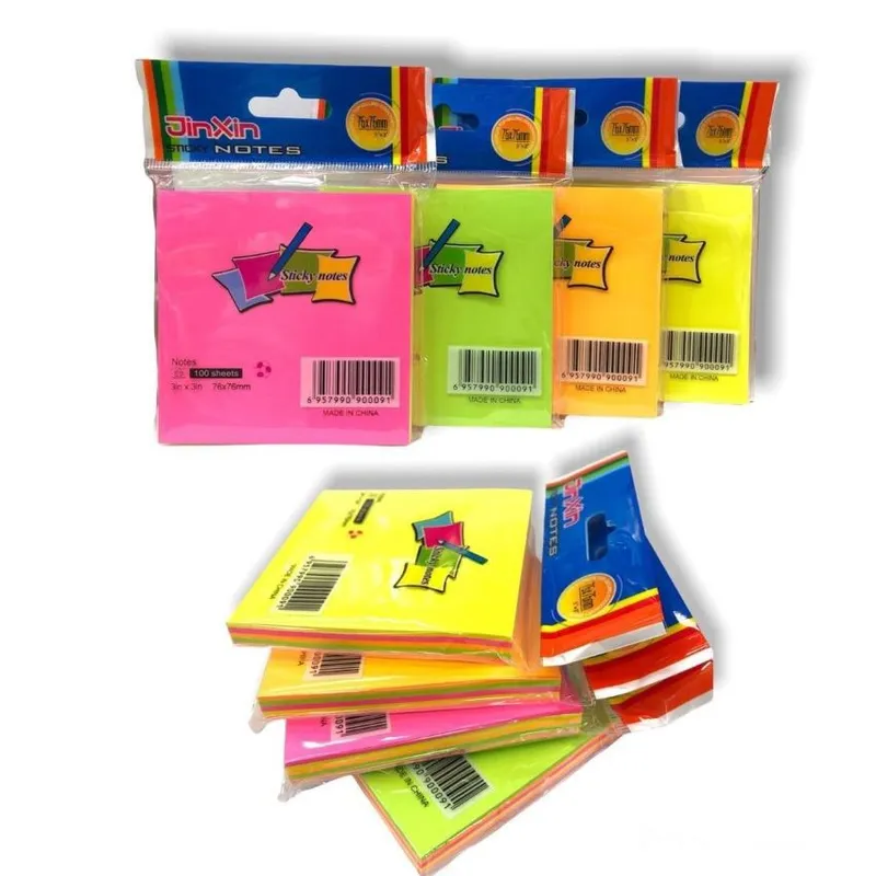 GENERICO - POSIT NOTAS ADHESIVAS - 100 HOJAS NEON