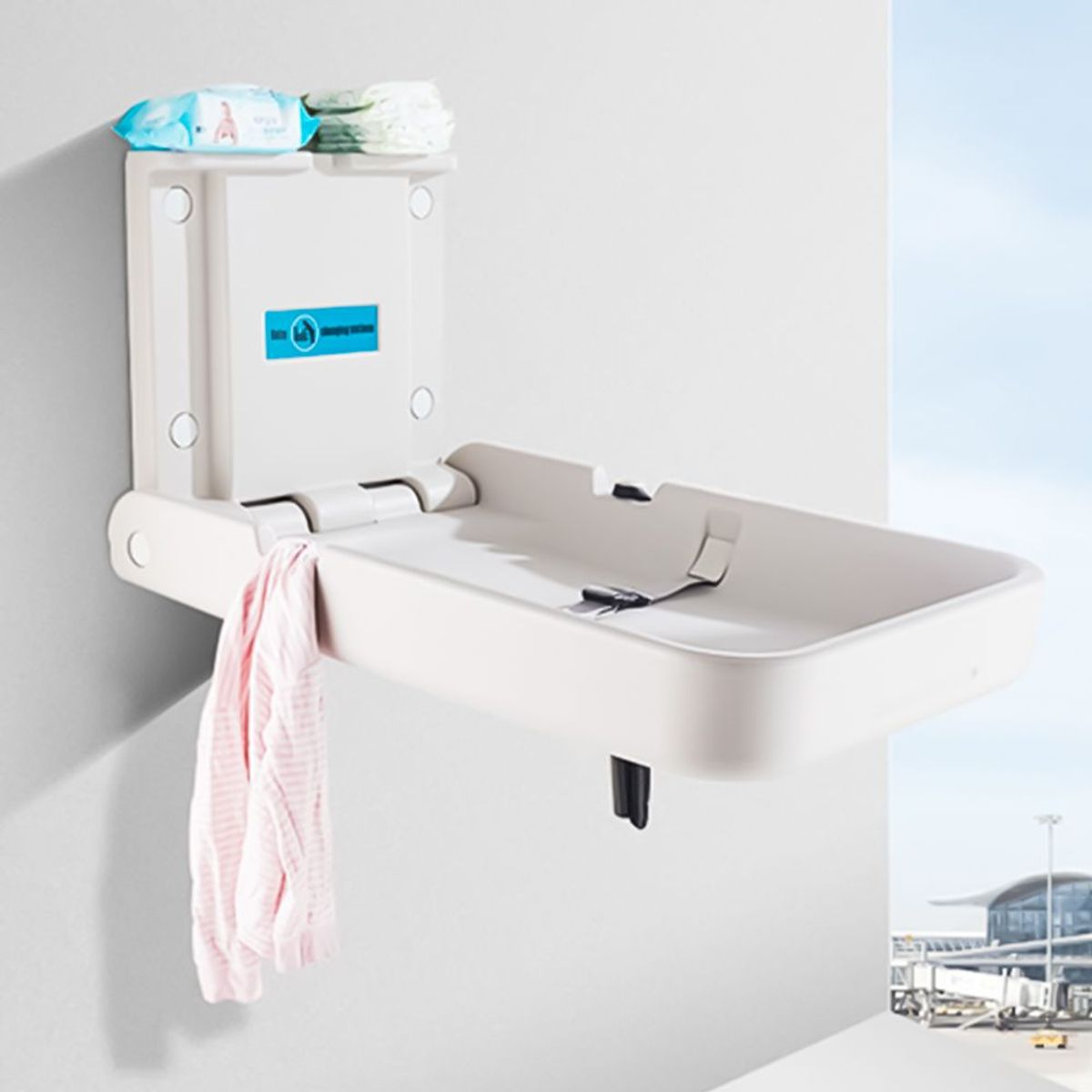 EXORIAM - Cambiador Mudador de bebe Vertical a Pared