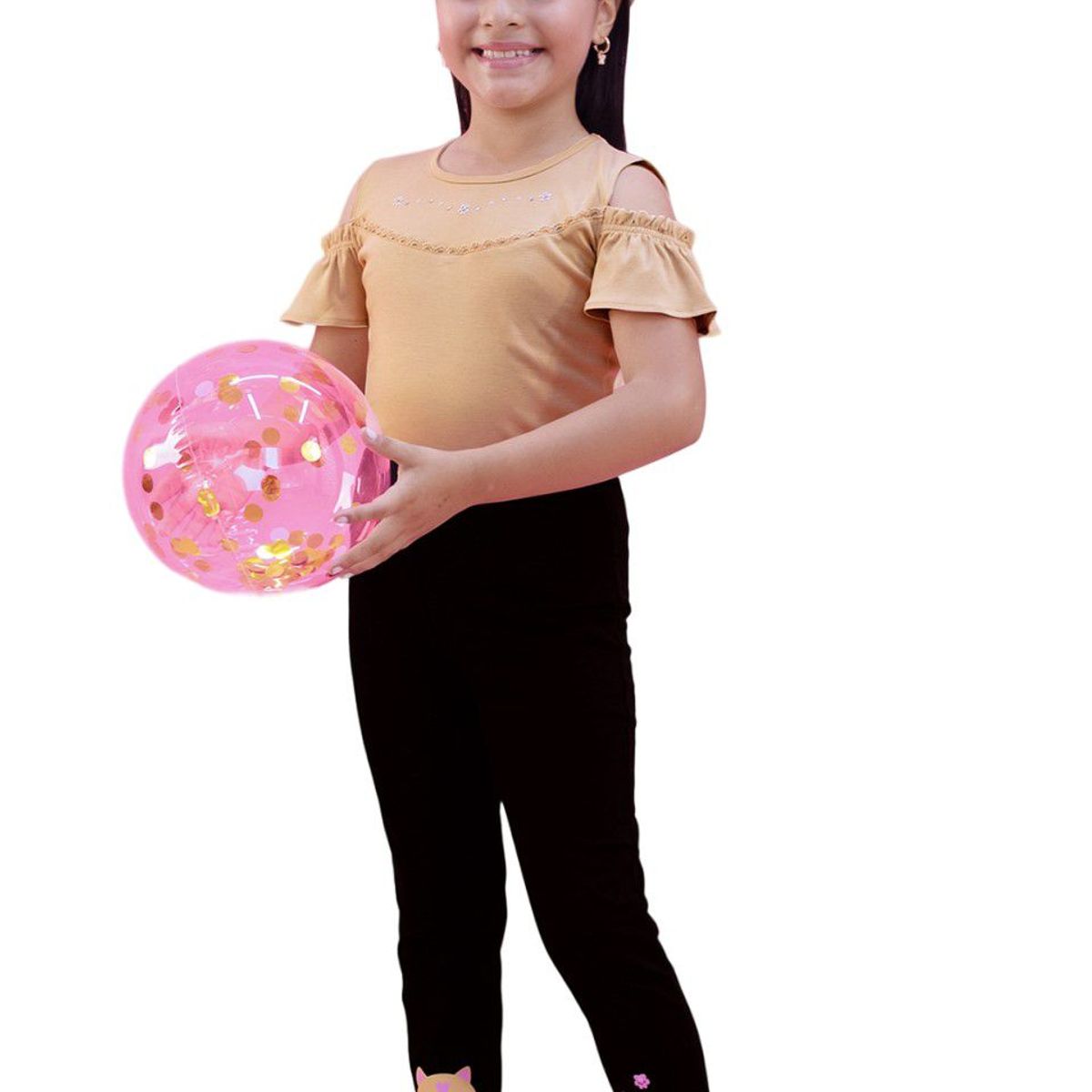 KIDS MASHMELO - Leggings para Niña con Estampado de Gato Kids Mashmelo