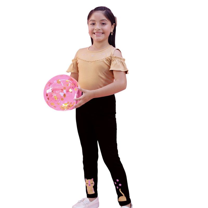 KIDS MASHMELO - Leggings para Niña con Estampado de Gato Kids Mashmelo