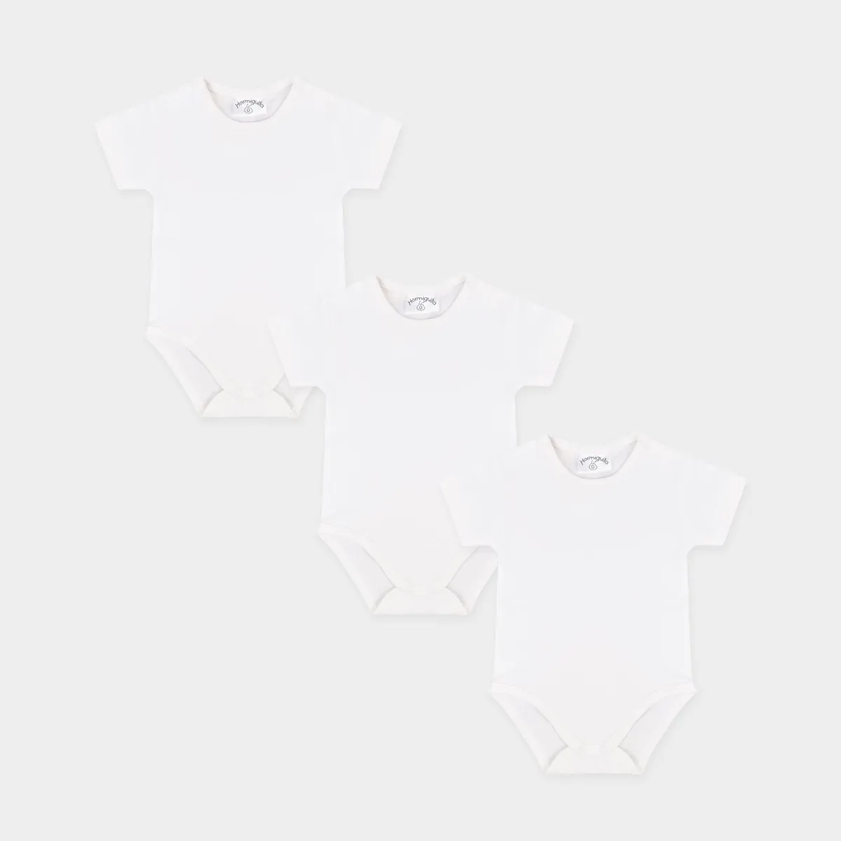 HORMIGUITA - BODY MANGA CORTA BEBE ALGODÓN SET X 3
