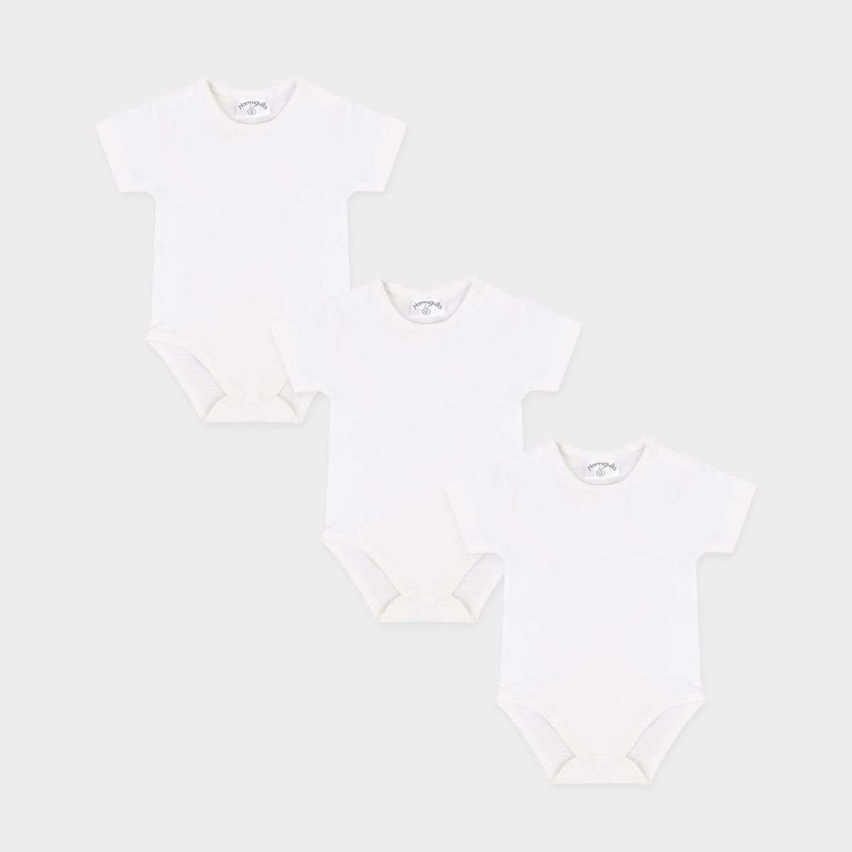HORMIGUITA - BODY MANGA CORTA BEBE ALGODÓN SET X 3
